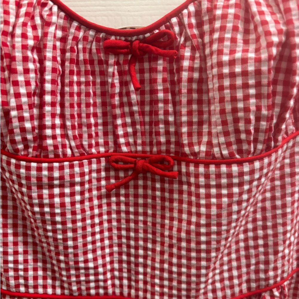 Doen Belline Dress in Rouge La Maddalena Gingham - Picture 6 of 9
